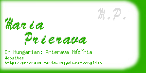 maria prierava business card